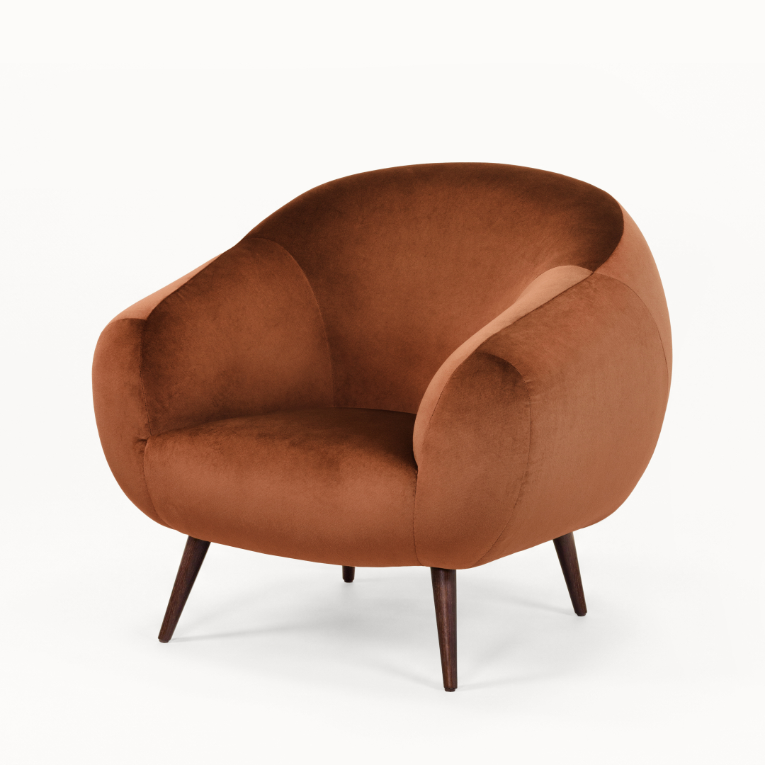 Niemeyer armchair BRV 126 copper translucent dark brown oak 02 InsidherLand