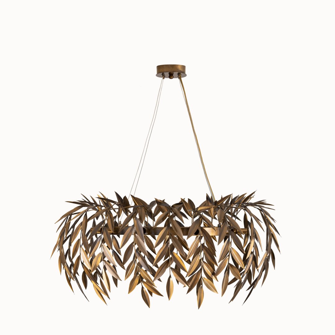 Azores chandelier oxidized brushed brass