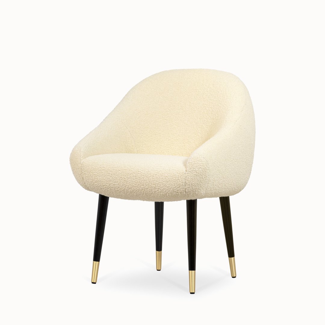 Niemeyer dining chair charm dark oak brass