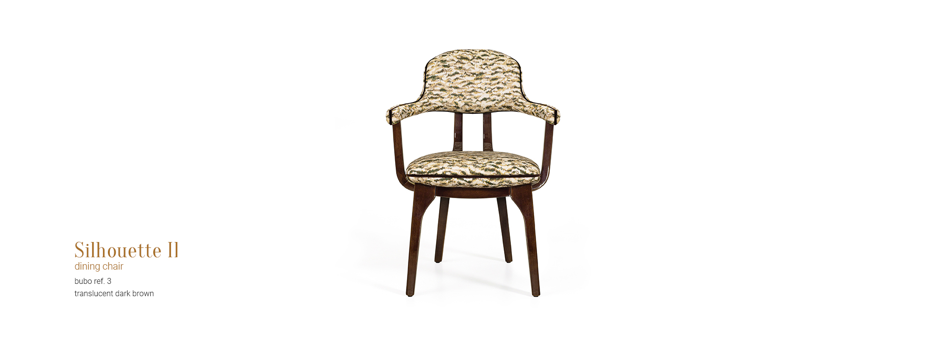 Silhouette II dining chair bubo 03 translucent dark brown by InsidherLand by Joana Santos Barbosa