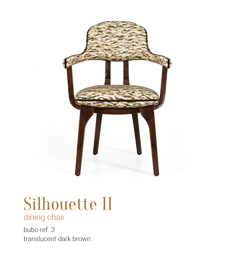 Silhouette II dining chair bubo 03 translucent dark brown by InsidherLand by Joana    Santos Barbosa