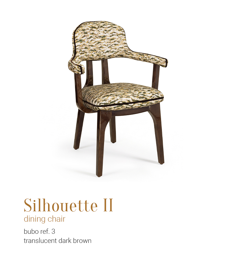 Silhouette II dining chair bubo 03 translucent dark brown by InsidherLand by Joana    Santos Barbosa