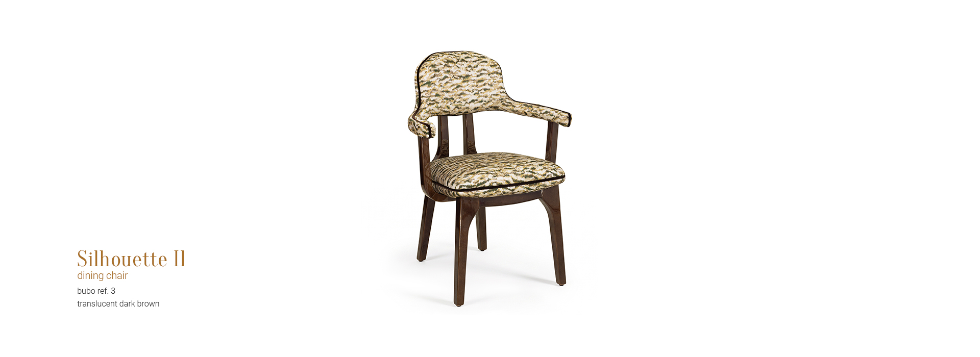 Silhouette II dining chair bubo 03 translucent dark brown by InsidherLand by Joana Santos Barbosa