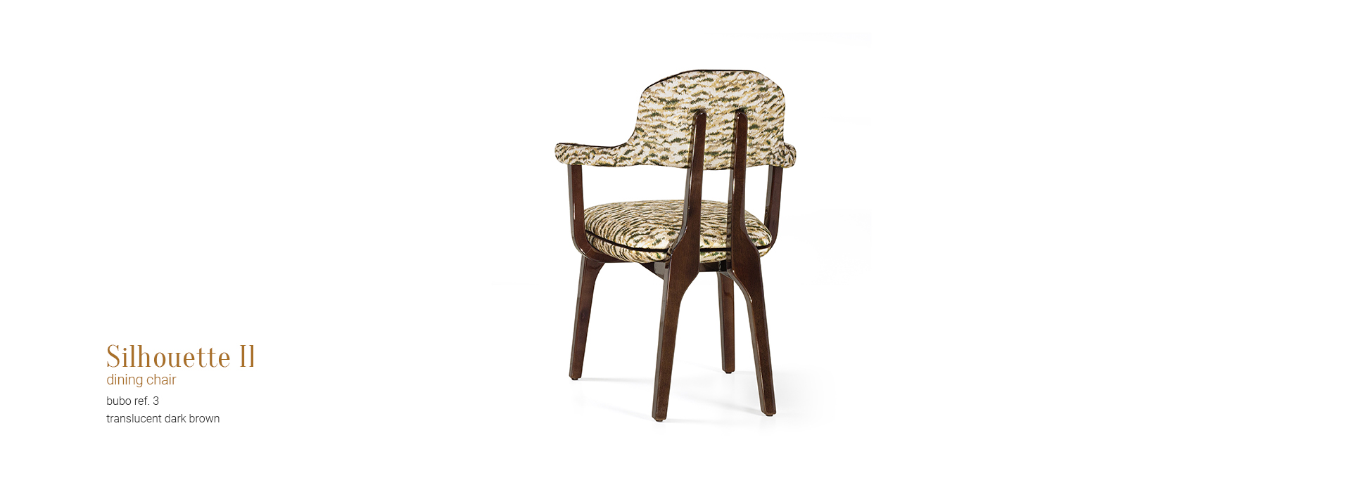 Silhouette II dining chair bubo 03 translucent dark brown by InsidherLand by Joana Santos Barbosa