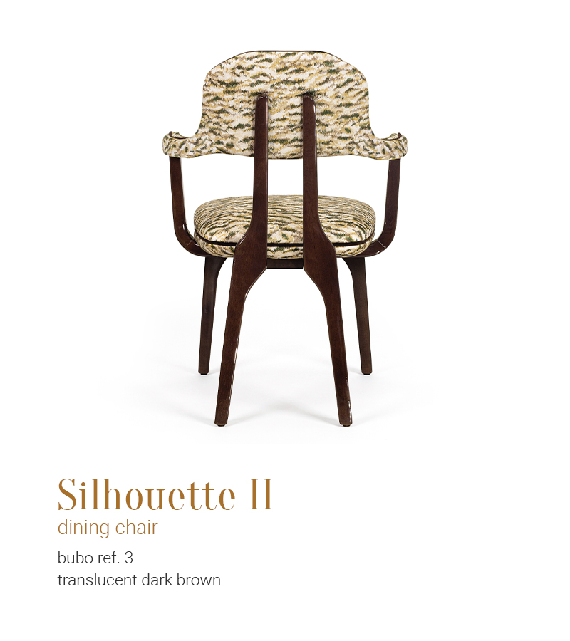 Silhouette II dining chair bubo 03 translucent dark brown by InsidherLand by Joana    Santos Barbosa