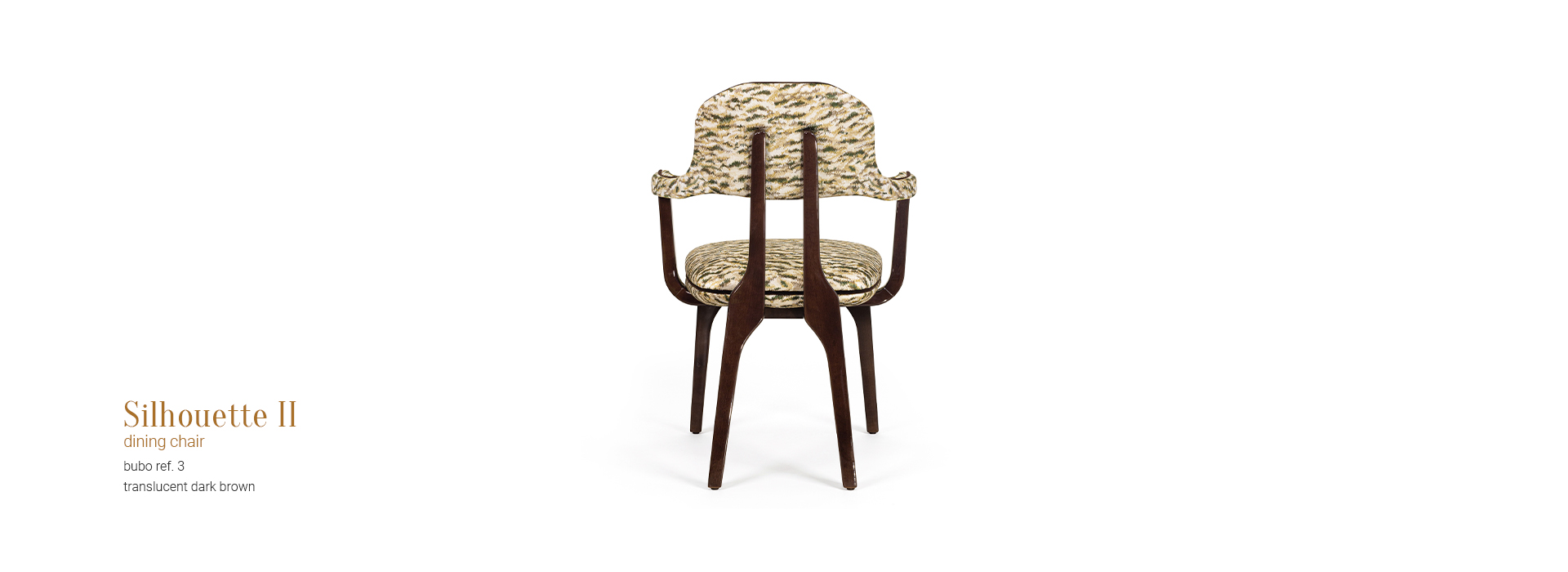 Silhouette II dining chair bubo 03 translucent dark brown by InsidherLand by Joana Santos Barbosa