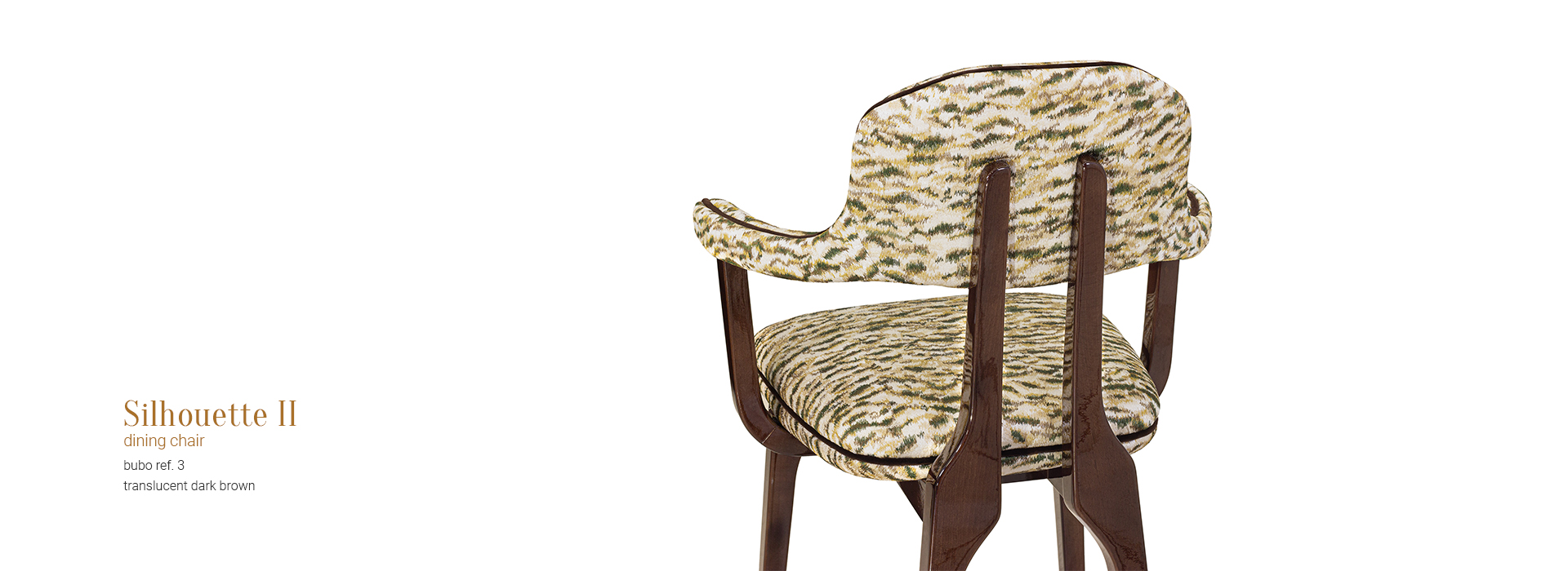 Silhouette II dining chair bubo 03 translucent dark brown by InsidherLand by Joana Santos Barbosa