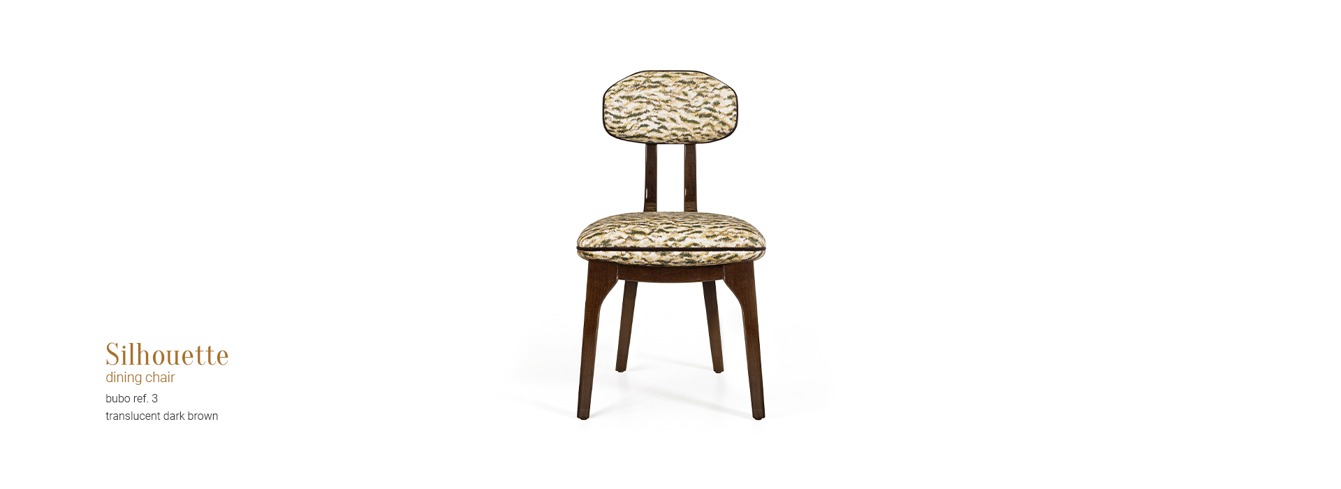 Silhouette dining chair bubo 03 translucent dark brown by InsidherLand by Joana Santos Barbosa