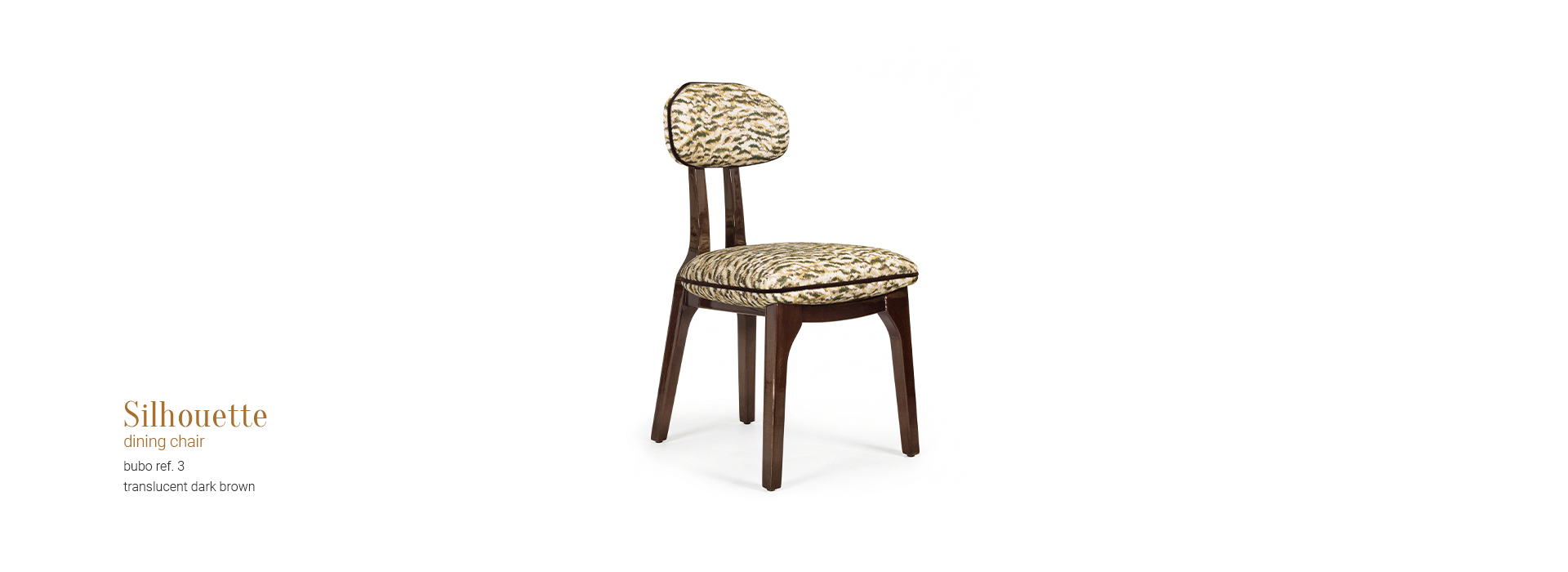 Silhouette dining chair bubo 03 translucent dark brown by InsidherLand by Joana Santos Barbosa