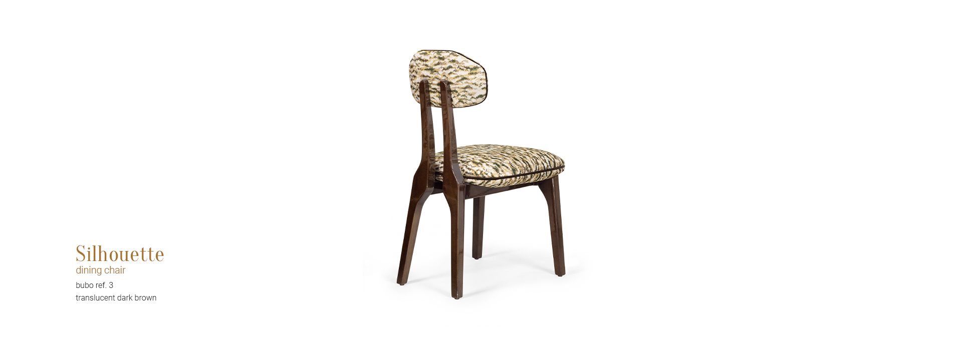 Silhouette dining chair bubo 03 translucent dark brown by InsidherLand by Joana Santos Barbosa