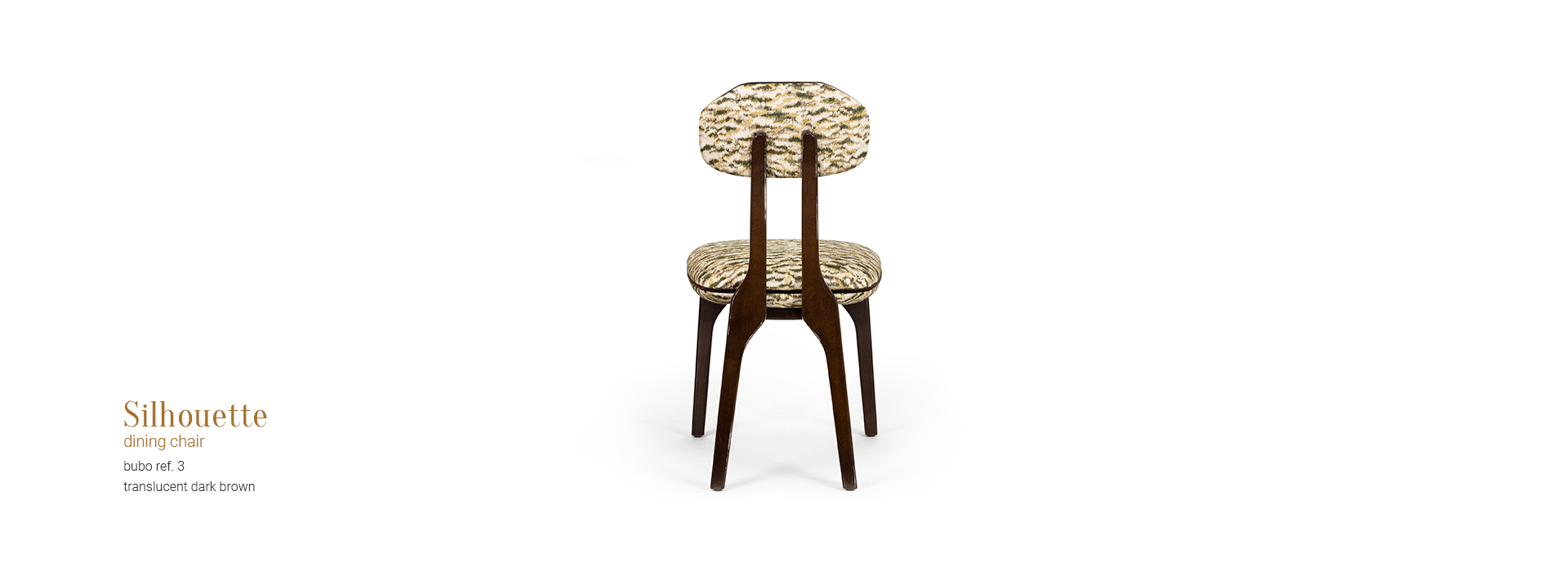 Silhouette dining chair bubo 03 translucent dark brown by InsidherLand by Joana Santos Barbosa