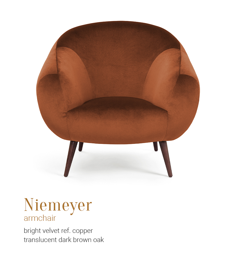 Niemeyer armchair BRV 126 copper translucent dark brown oak 03 InsidherLand