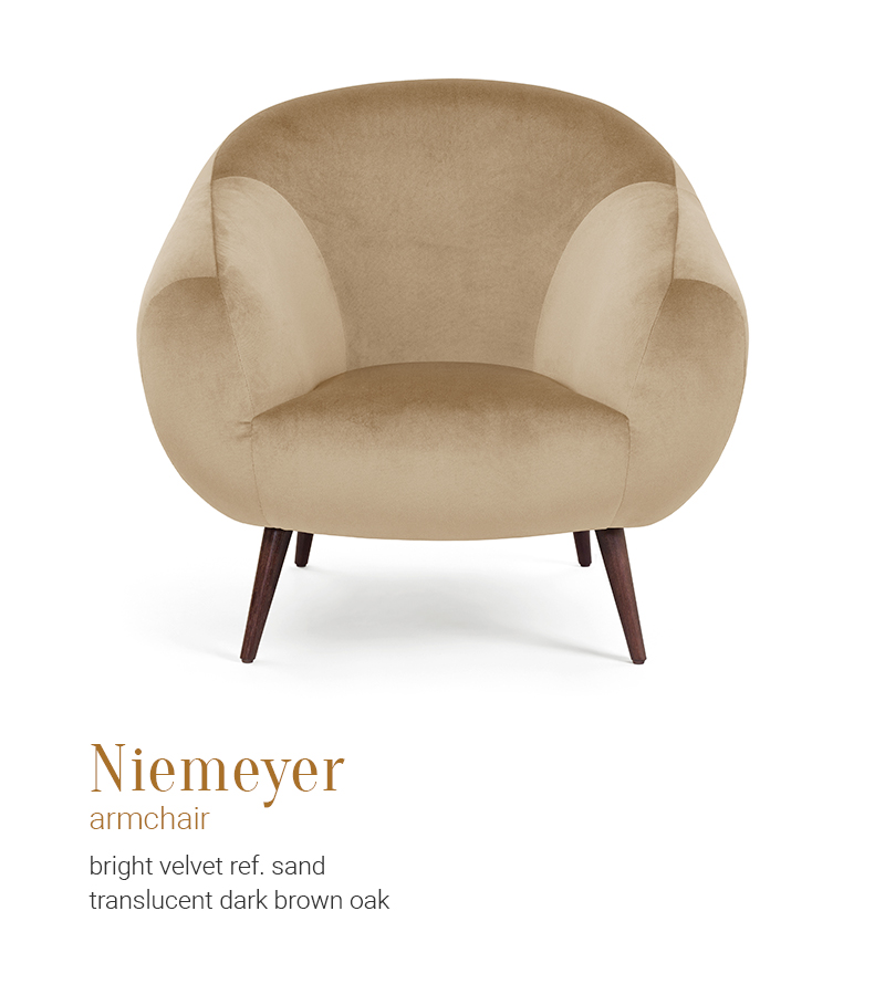 Niemeyer armchair BRV 3 sand translucent dark brown oak 03 InsidherLand