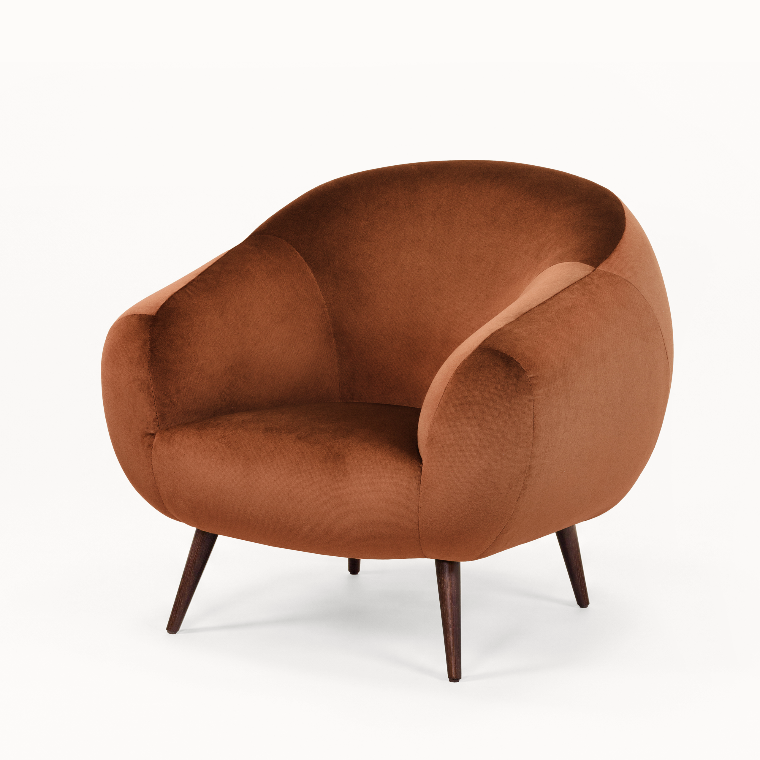 Niemeyer armchair BRV 126 copper translucent dark brown oak 02 InsidherLand by Joana Santos Barbosa