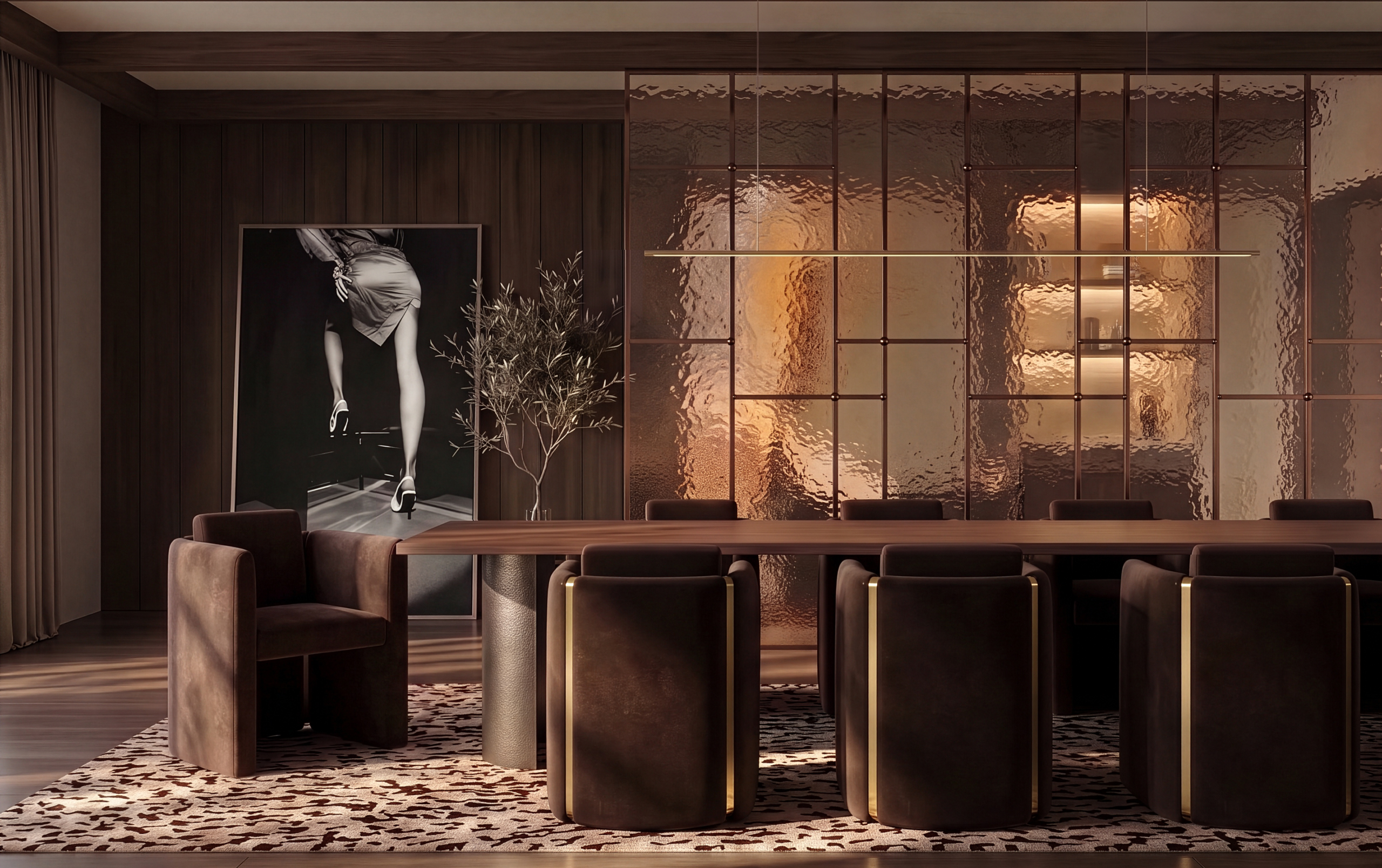 Mid-Century noir dining room by InsidherLand by Joana Santos Barbosa