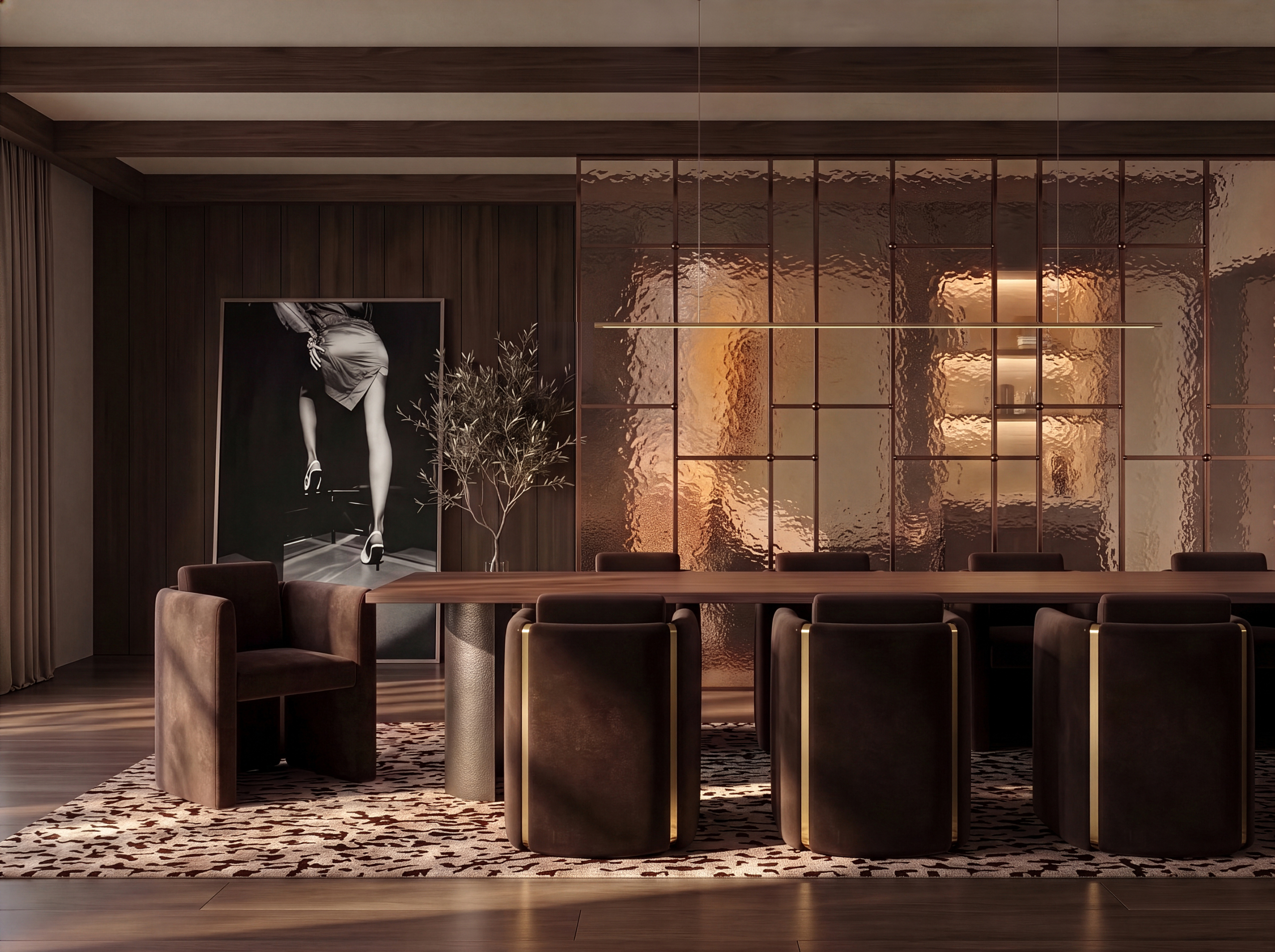 Mid-Century noir dining room by InsidherLand by Joana Santos Barbosa