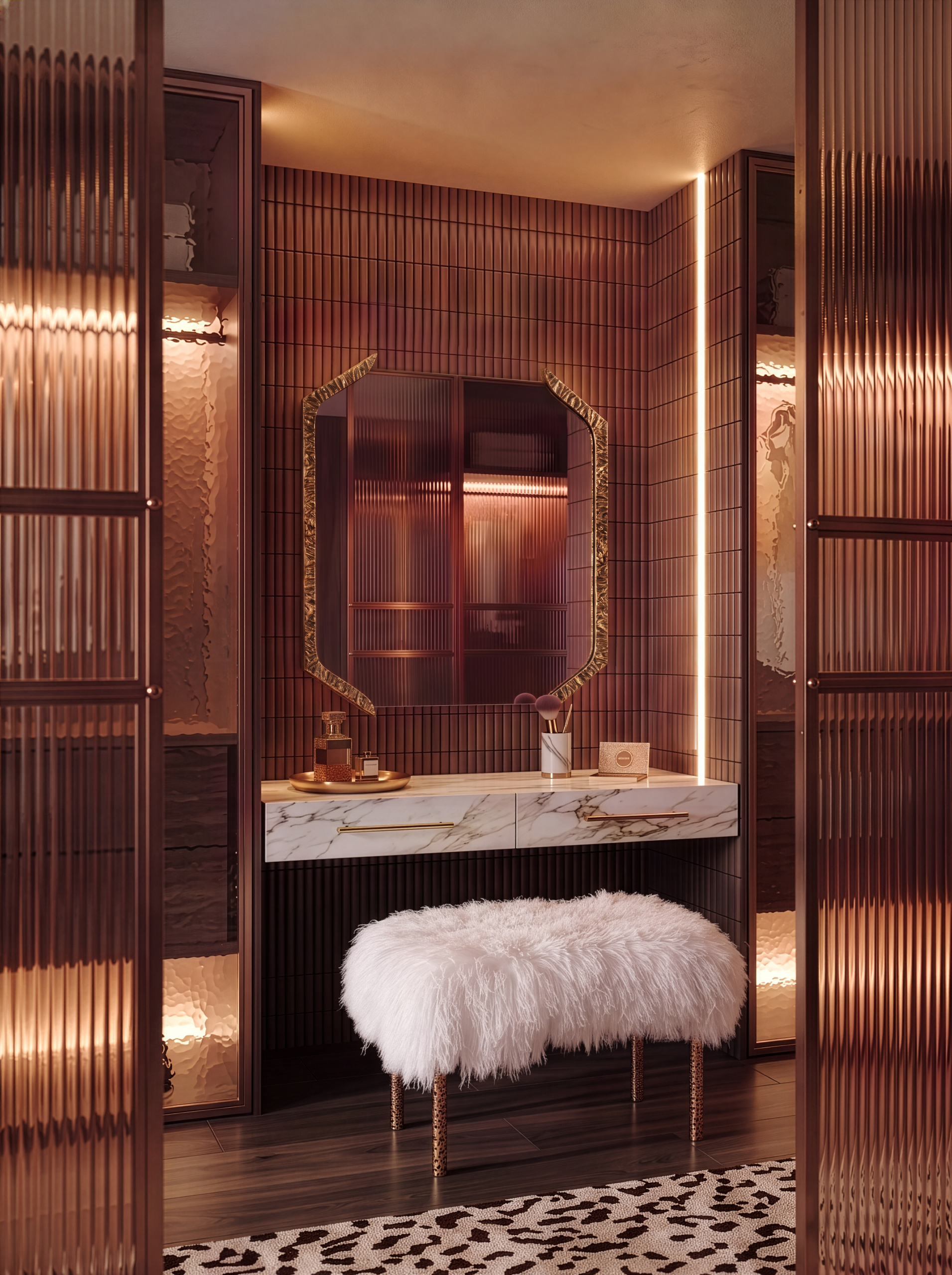 Mid-Century noir Powder Room by InsidherLand by Joana Santos Barbosa